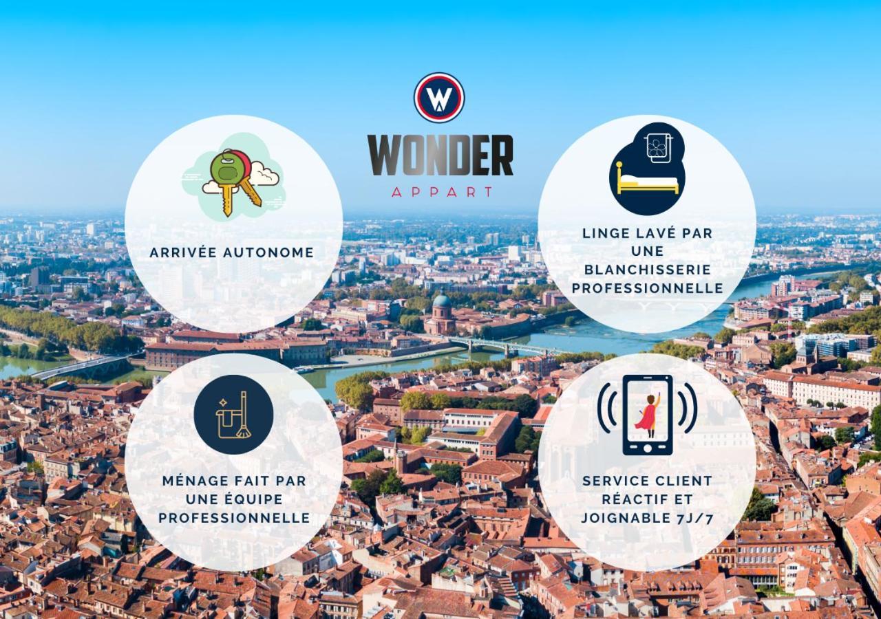 Wonder Appart' 402 - Vue Sur Garonne Toulouse Exteriör bild